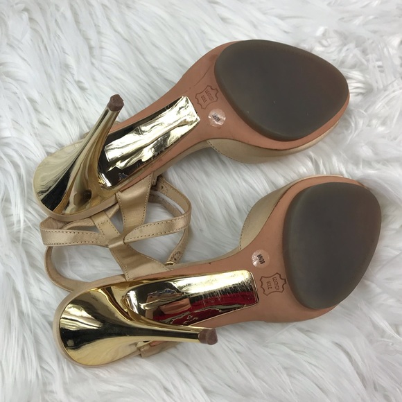 BCBGMaxAzria Champagne Gold Heels - Picture 4 of 6